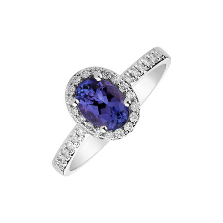 Diamond ring with Tanzanite Princess Desperation