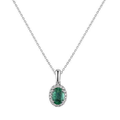 Diamond pendant with Emerald Princess Essence