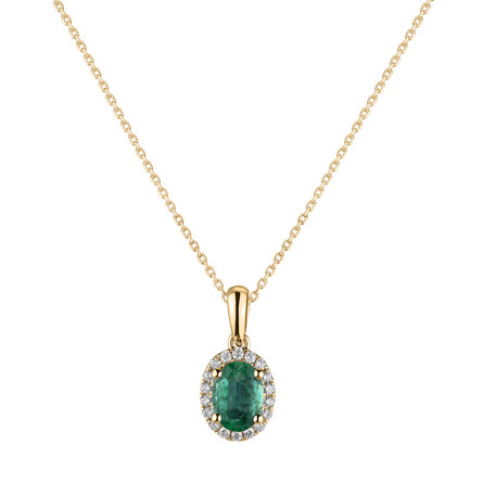 Diamond pendant with Emerald Princess Essence