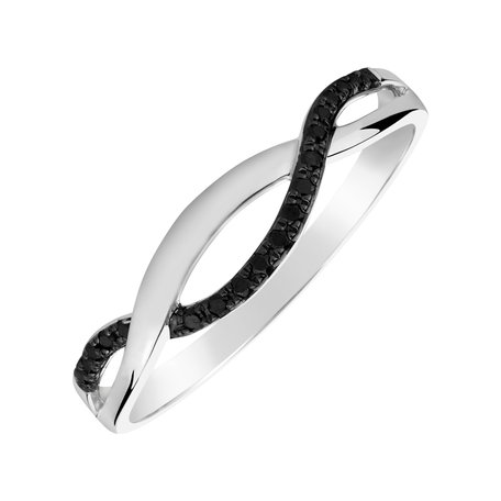 Ring with black diamonds Lucid Elegance