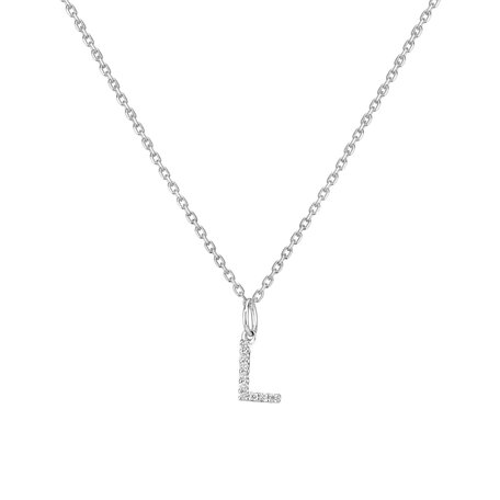 Diamond pendant Line Glitter  L