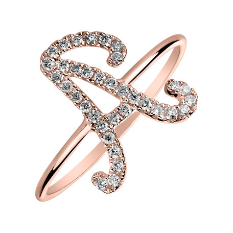 Diamond ring Curly Glittery A