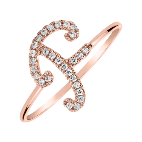 Diamond ring Curly Glittery F