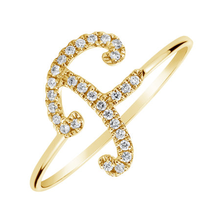 Diamond ring Curly Glittery F