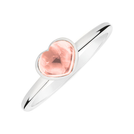 Ring with Rose Quartz Bonbon