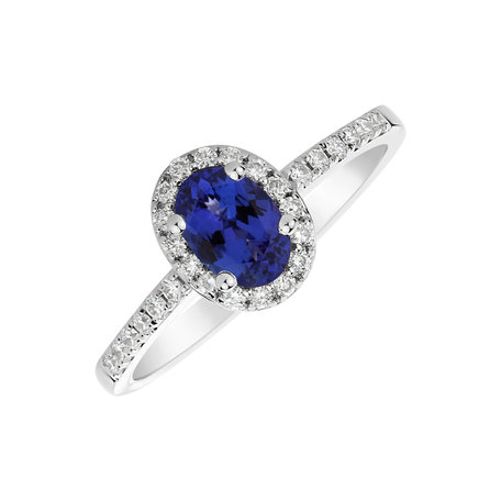 Diamond ring with Tanzanite Princess Desperation