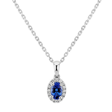 Diamond pendant with Tanzanite Princess