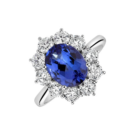 Diamond ring with Tanzanite Princess Joy