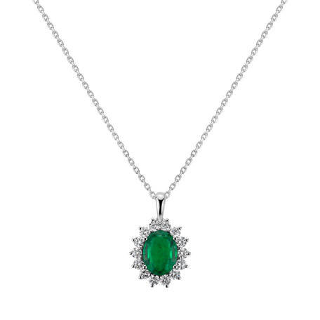 Diamond pendant with Emerald Princess Sparkle