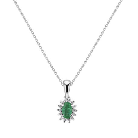 Diamond pendant with Emerald Princess Sparkle