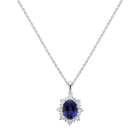 Diamond pendant with Tanzanite Royal Aurora