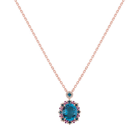 Diamond necklace with gemstones Memories