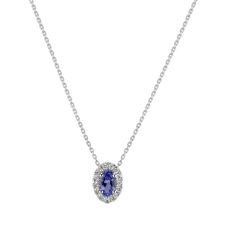 Diamond necklace with Tanzanite Space Gem
