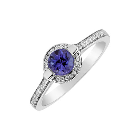 Diamond ring with Tanzanite Parvati