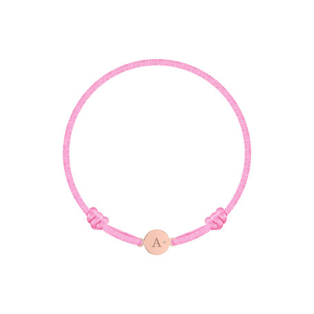 Children's diamond bracelet Circle Letter A