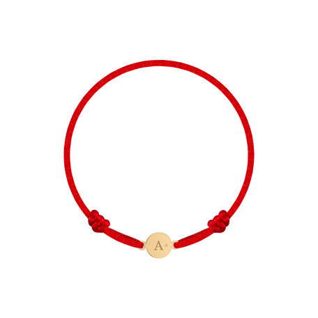 Children's diamond bracelet Circle Letter A