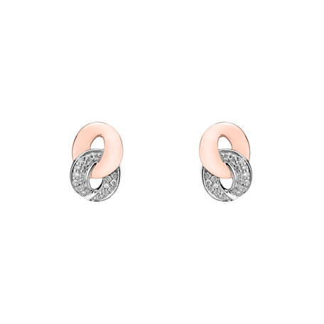 Diamond earrings Double Circle