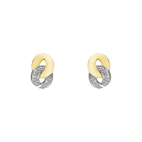 Diamond earrings Double Circle