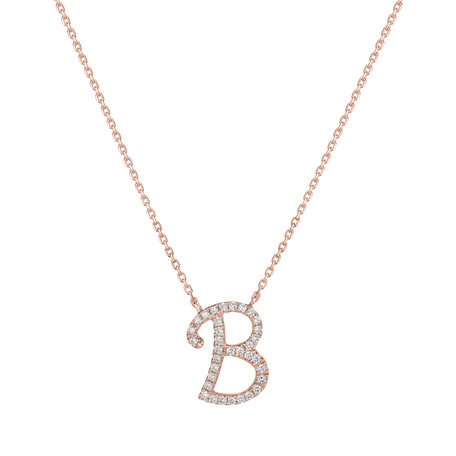 Diamond necklace Curly Glitter B