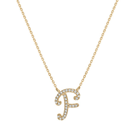 Diamond necklace Curly Glitter F