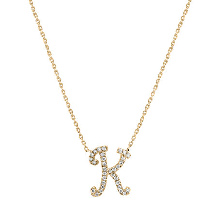 Diamond necklace Curly Glitter K