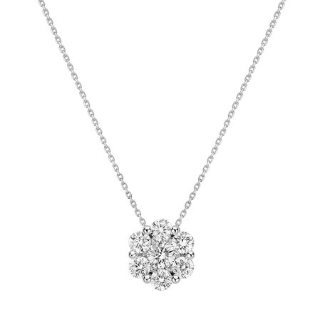 Diamond necklace Shiny Flower