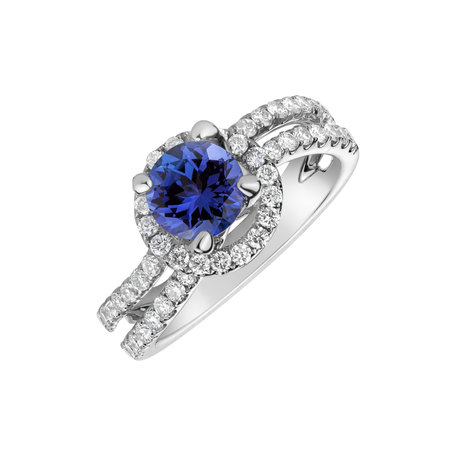 Diamond ring with Tanzanite Rosena