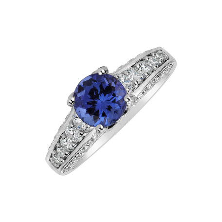 Diamond ring with Tanzanite Infinite Wonder