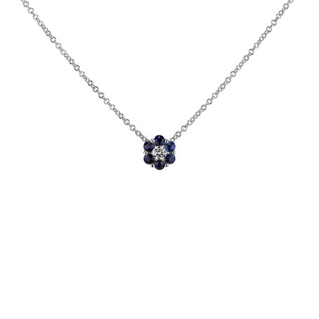 Diamond necklace with Sapphire Shiny Constellation