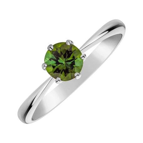 Ring with Green Tourmaline Bonbon