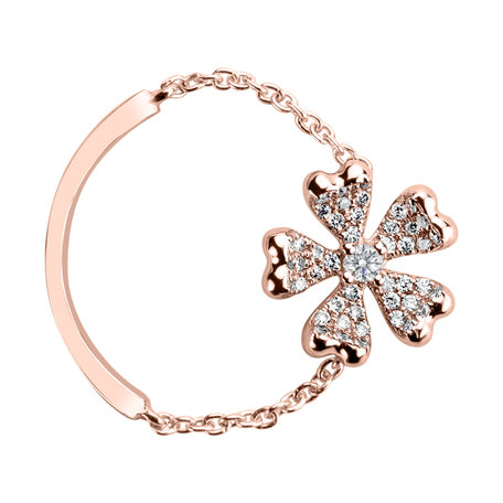 Diamond ring Sparkling Flower