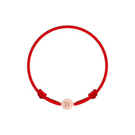 Children's diamond bracelet Circle Letter D