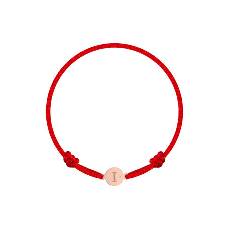 Children's diamond bracelet Circle Letter I