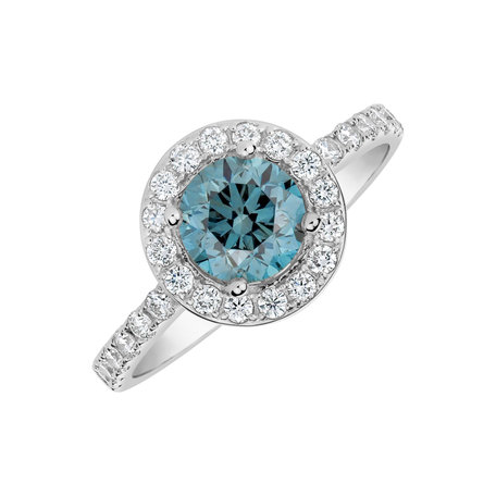 Ring with blue diamonds and white diamonds Elvil