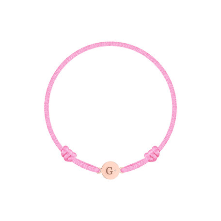 Children's diamond bracelet Circle Letter G