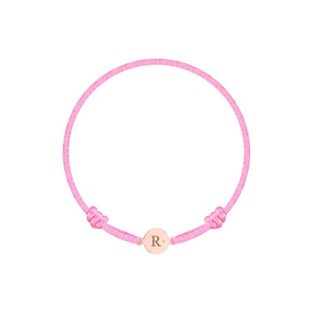 Children's diamond bracelet Circle Letter R