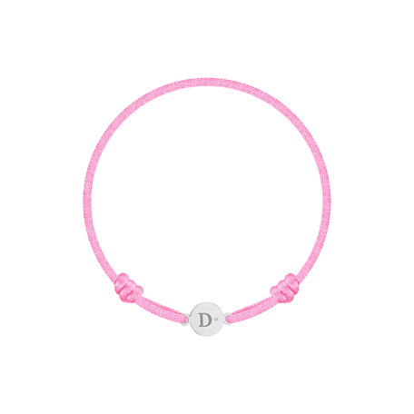 Children's diamond bracelet Circle Letter D