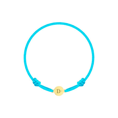 Children's diamond bracelet Circle Letter D