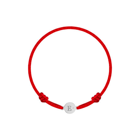 Children's diamond bracelet Circle Letter E