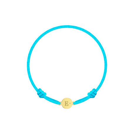 Children's diamond bracelet Circle Letter E