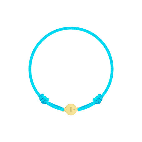 Children's diamond bracelet Circle Letter I