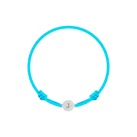 Children's diamond bracelet Circle Letter J