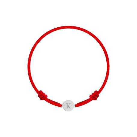 Children's diamond bracelet Circle Letter K