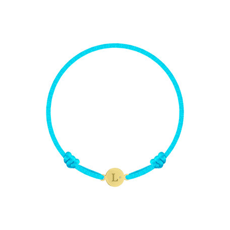 Children's diamond bracelet Circle Letter L