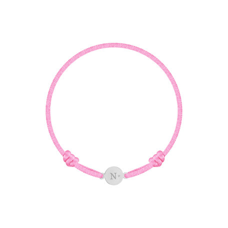 Children's diamond bracelet Circle Letter N