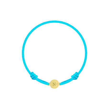 Children's diamond bracelet Circle Letter N