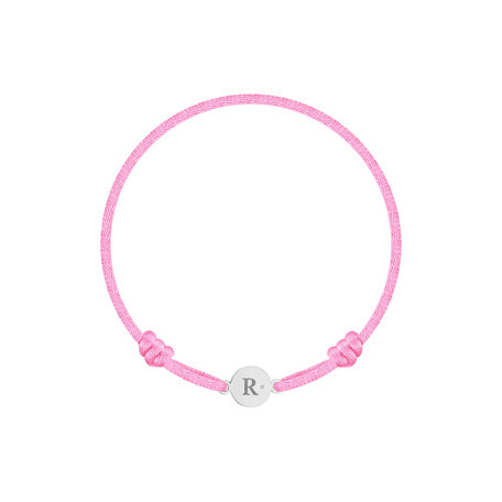 Children's diamond bracelet Circle Letter R