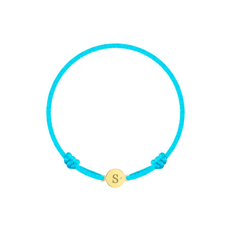 Children's diamond bracelet Circle Letter S