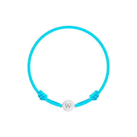 Children's diamond bracelet Circle Letter W