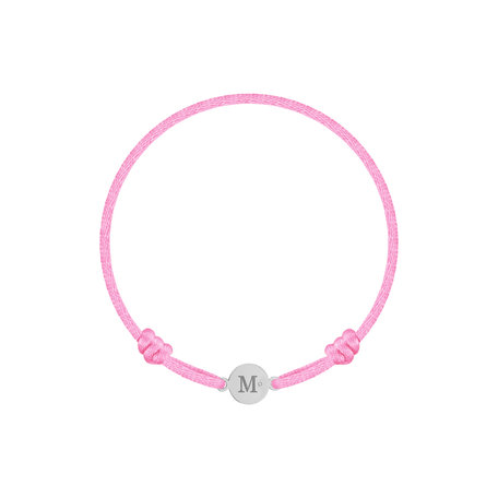 Children's diamond bracelet Circle Letter M